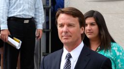GREENSBORO, NC - MAY 29: Former U.S. Sen, John Edwards leaves with his mother Bobbie Edwards (L), father Wallace Edwards (R) and daughter Cate Edwards after the seventh day of jury deliberations at federal court May 29, 2012 in Greensboro, North Carolina. 