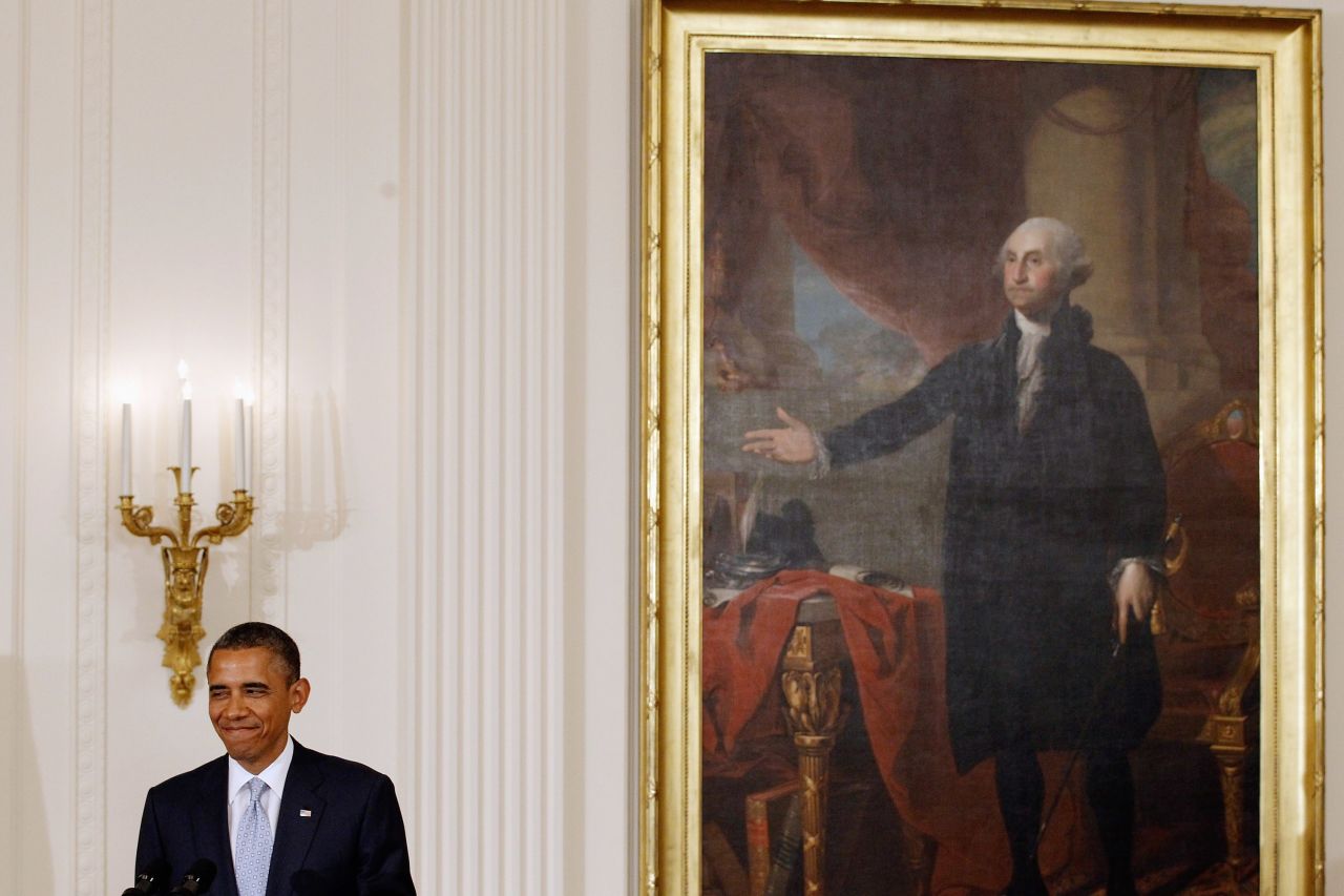 Obama thanked Bush for making the transition between administrations "seamless" and remembered the gathering that Bush hosted for the remaining living presidents.