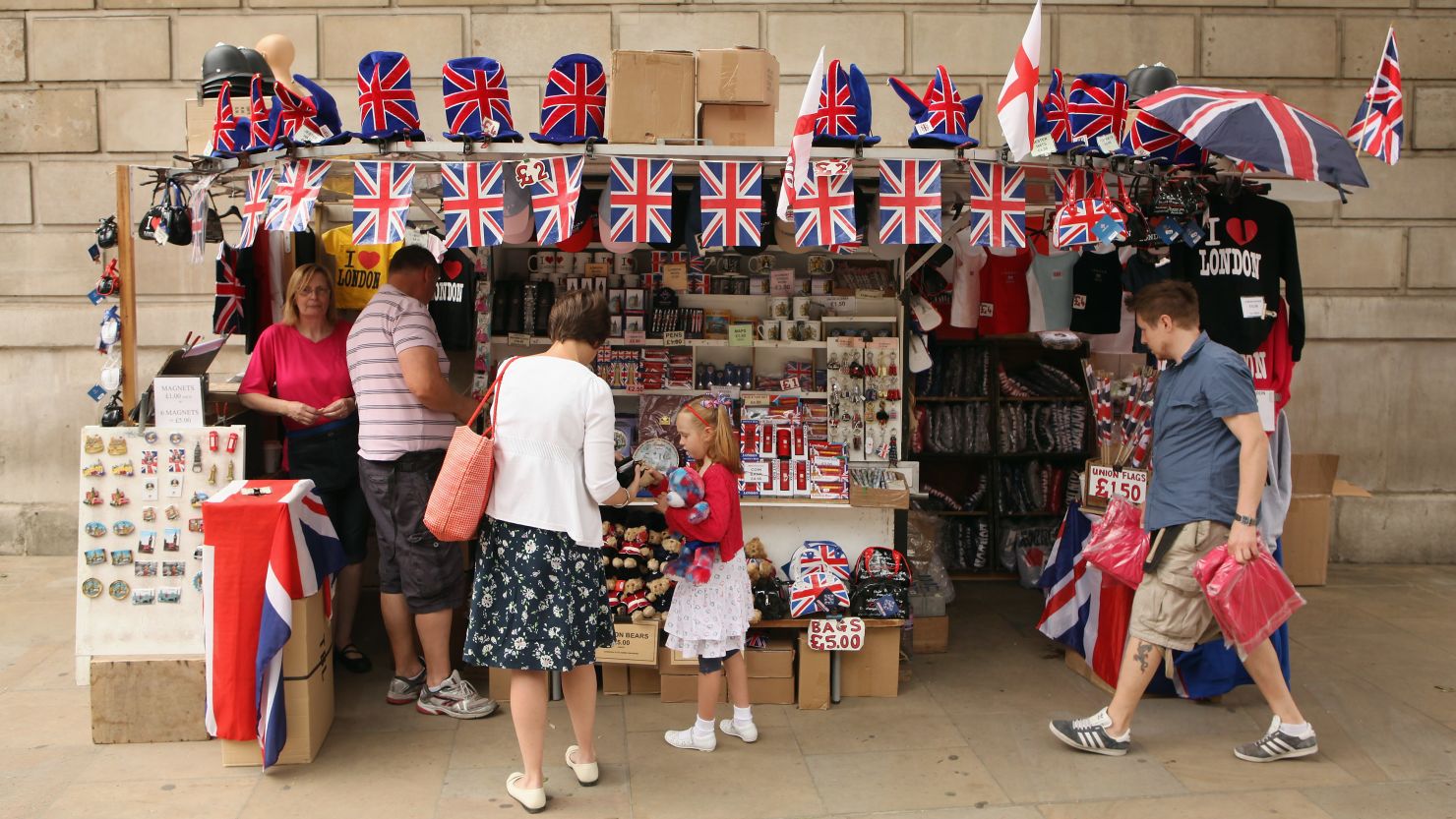 Britain is awash with Union Flags as the country prepares for the queen's jubilee.