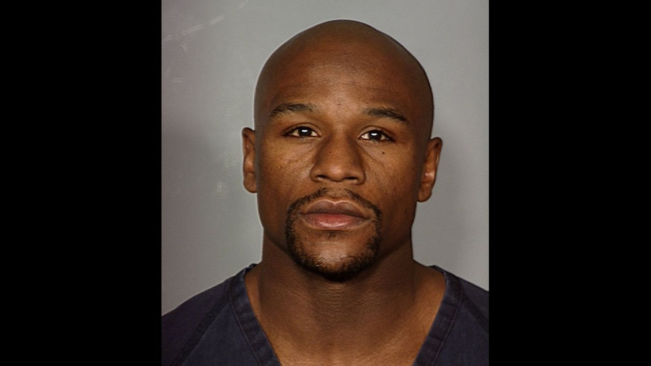 Boxer Floyd Mayweather was booked into the Clark County, Nevada, Detention Center. 