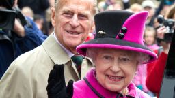 Prince Philip, Duke of Edinburgh and Queen Elizabeth II visits Sherborne Abbey on May 1, 2012 in Sherborne, England