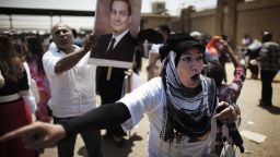 Mubarak's supporters react to news of the guilty verdict.