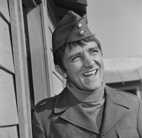 Richard Dawson as Cpl. Peter Newkirk in the long-running CBS comedy television series "Hogan's Heroes" in 1965.
