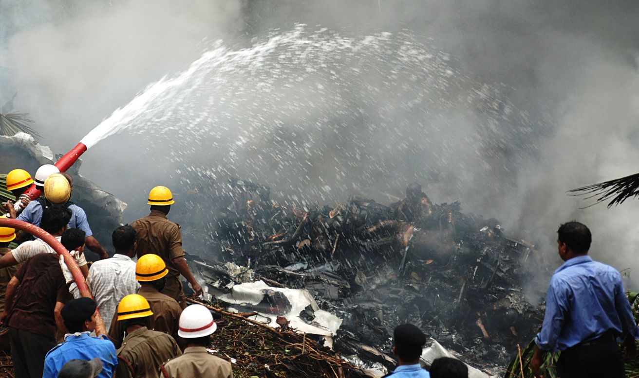 An Air India plane crash killed 158 people on May 22, 2010, after the jet overshot a runway in Mangalore, in southwestern India, crashed into a ravine and burst into flames.