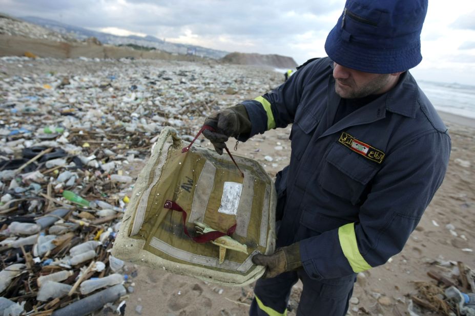 An Ethiopian Airlines flight crashed into the sea, killing all 90 people aboard shortly after taking off from Beirut, Lebanon, on January 25, 2010.