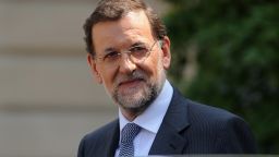 Spanish Prime Minister Mariano Rajoy leaves the Elysee Palace on May 23, 2012 in Paris, France.