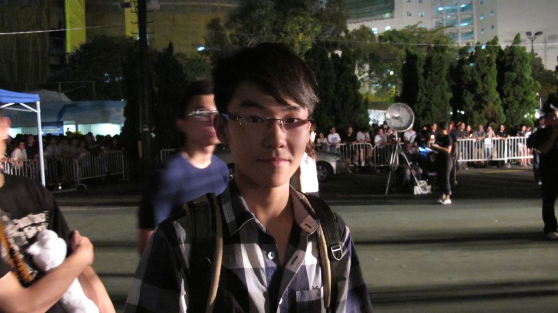 Michael Pang, 17, has attended the vigil for the past three years out of a sense of civic responsibility. "Even though I wasn't alive during June 4, we need to take the initiative to stand up for our rights and tell our citizens that we have the responsibility to say no to the Chinese Communist Party."   