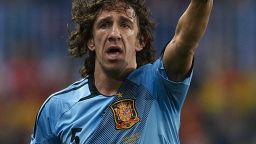 Defending champions Spain will be without injured defender Carles Puyol, pictured, and his Barcelona teammate David Villa -- La Roja's all-time leading scorer -- for the Euro 2012 finals.