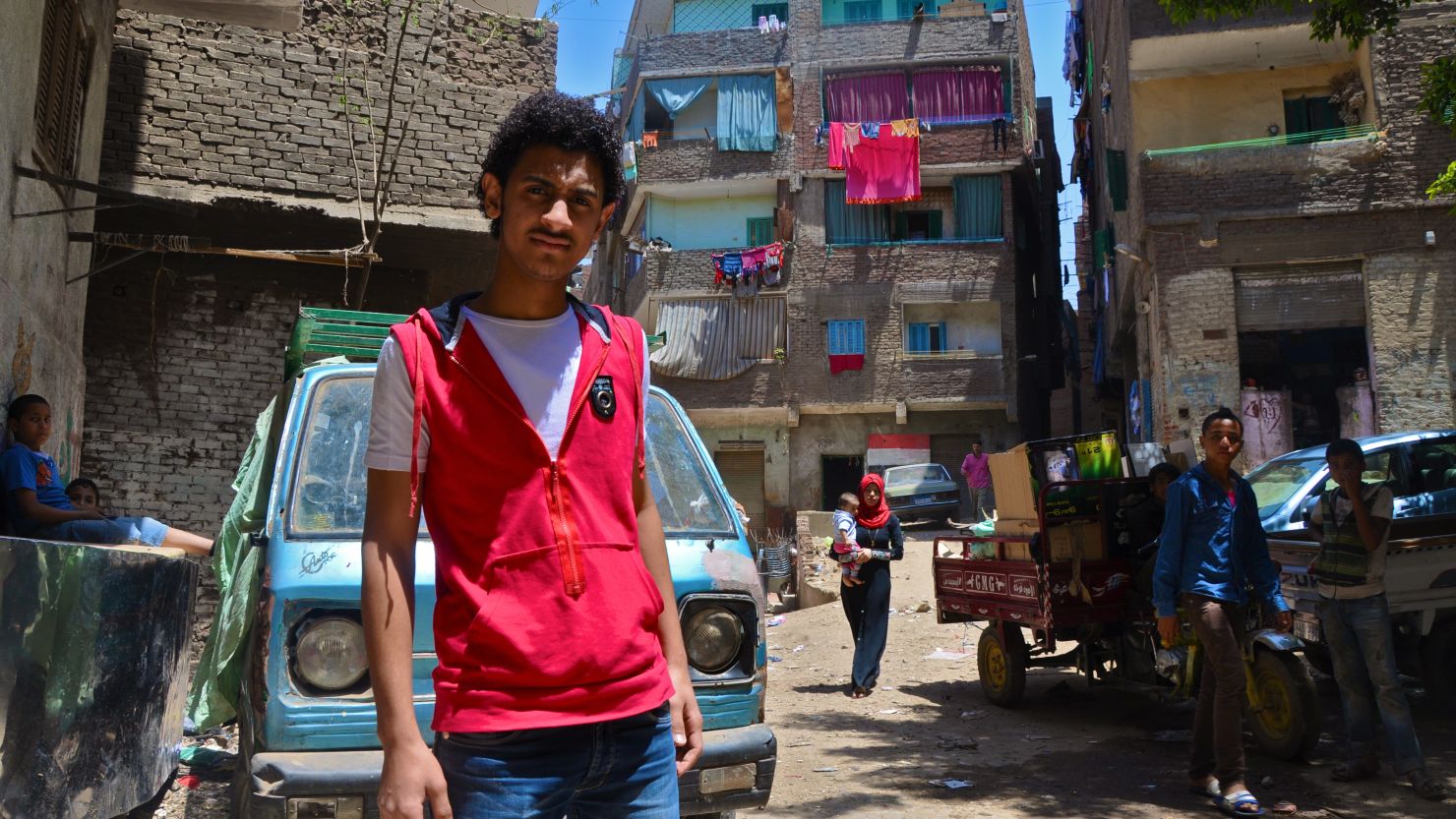 Khaled Gamal, 18, in Cairo, Egypt