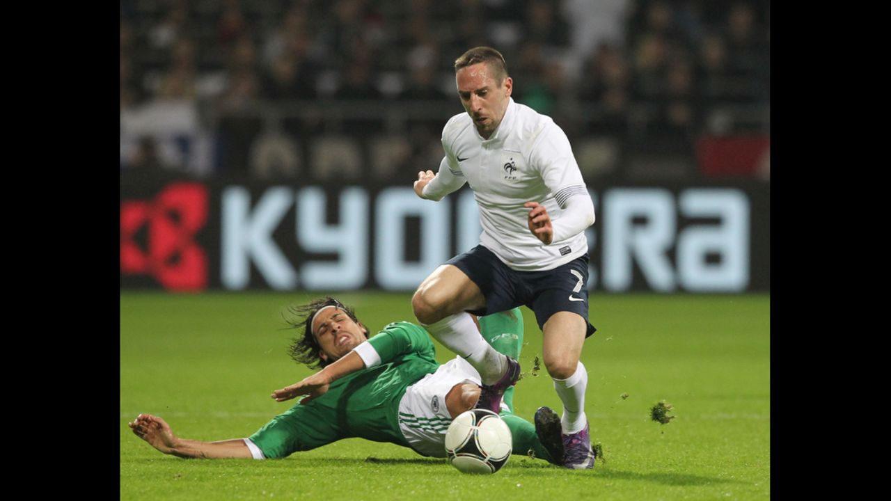 With impressive dribbling technique, fast and tricky winger Franck Ribery of France, right, is one of the biggest stars in Germany's Bundesliga.