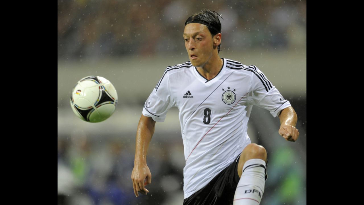 A rising star on the German national team, 23-year-old Mesut Ozil works as an attacking midfielder. He was nominated for the Golden Ball Award at age 21 during the 2010 FIFA World Cup and is ranked second in assists in the Spanish league.