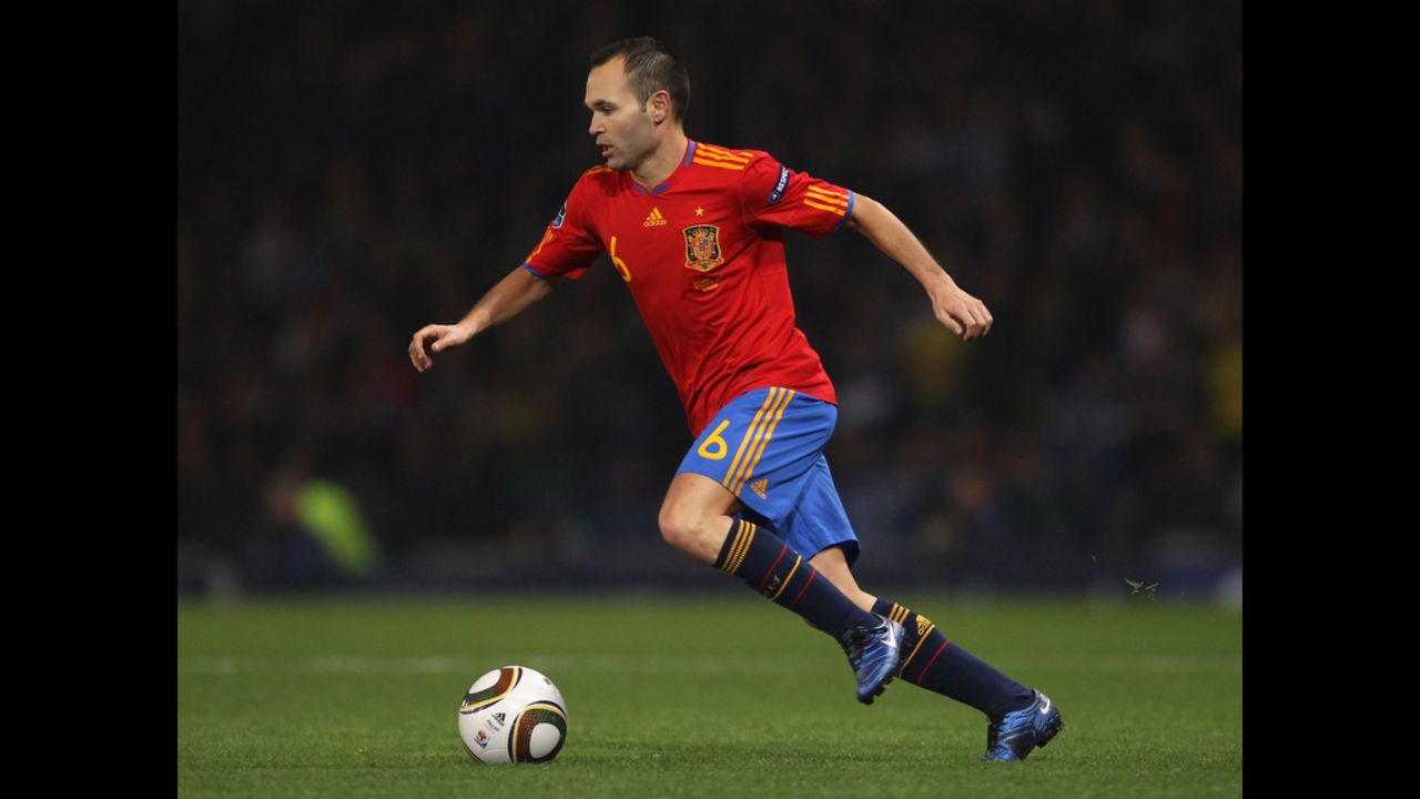 Midfielder Andres Iniesta is a superstar on a team of stars on the pre-tournament favorite and defending Euro and World Cup champions: Spain.