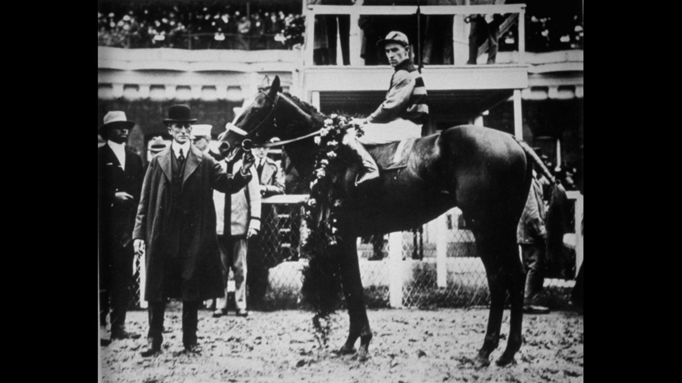 Sir Barton was the first horse to earn the Triple Crown of Thoroughbred Racing, as it would come to be known, by winning the Kentucky Derby, Preakness Stakes and Belmont Stakes in 1919.