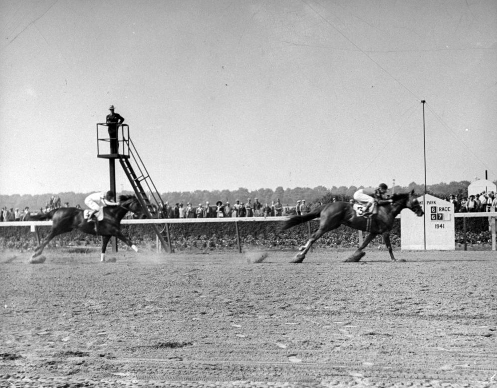 Whirlaway, right, won the Triple Crown in 1941.