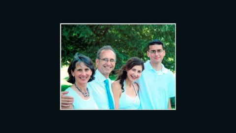 This family photo shows Nathaniel, far right, with his mother Judy, father Denis and sister Carrie.