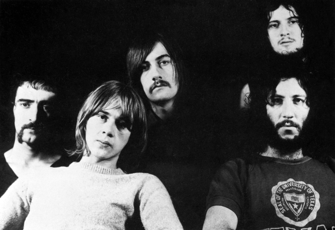 Fleetwood Mac members Peter Green, Jeremy Spencer, Mick Fleetwood, Danny Kirwan and John McVie.