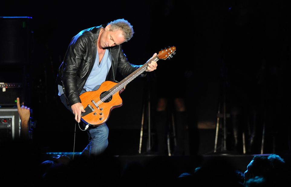 Lindsey Buckingham plays during on the 2009 "Unleashed" Fleetwood Mac tour. Buckingham was the lead singer from 1975 to 1987, and form 1997 to present day.