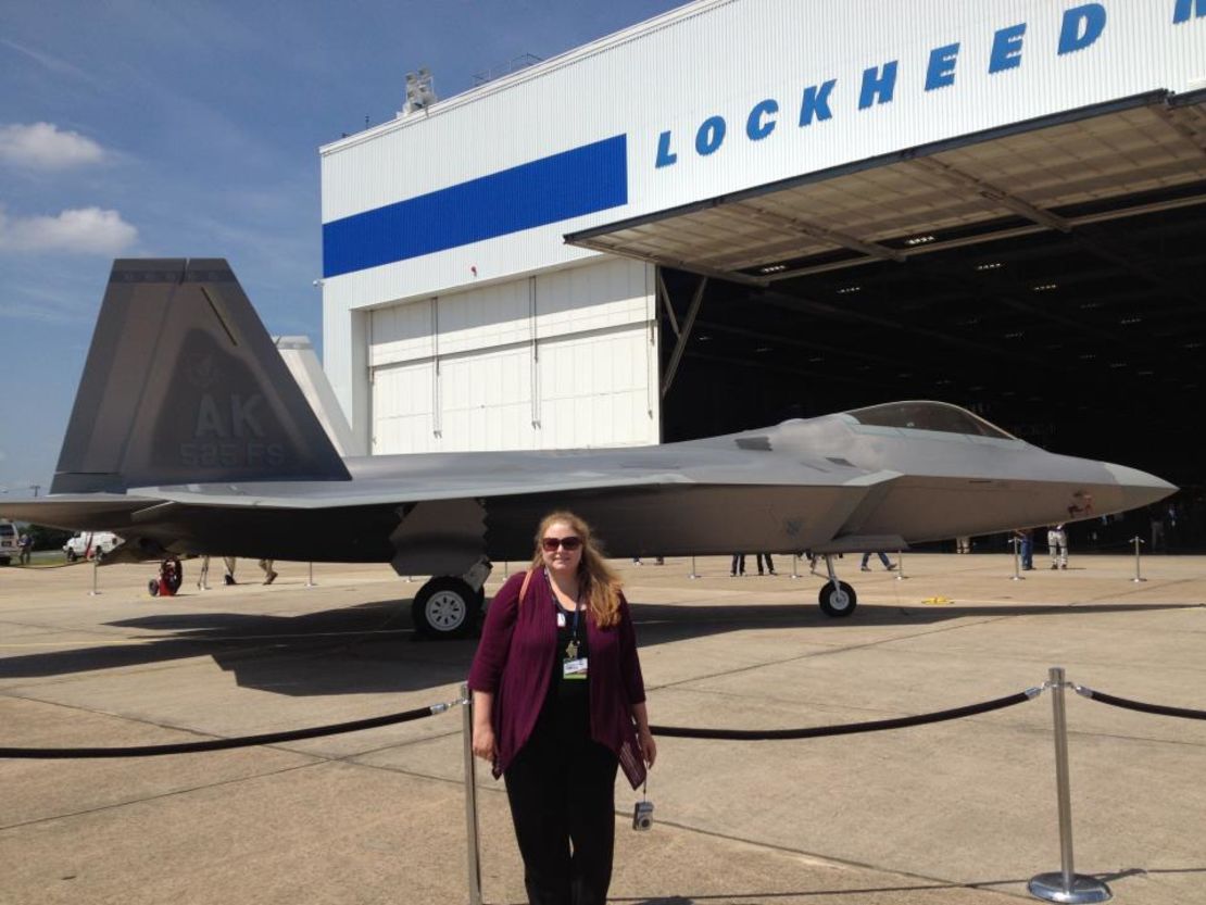Caroline Carson attends a Lockheed Martin event to mark delivery of the final F-22 Raptor to the U.S. Air Force.
