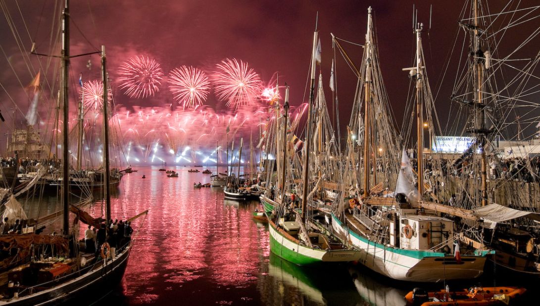 The port city has been one of France's most important harbors since the medieval period. Every four years it hosts  "Les Tonnerres de Brest," a spectacular maritime festival celebrating traditional sailing from around the world. 