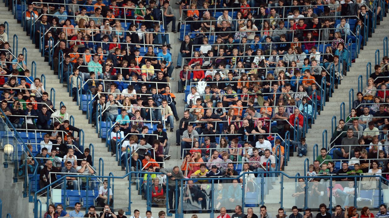 Fans of the Netherlands attended an open training session in Krakow last week.