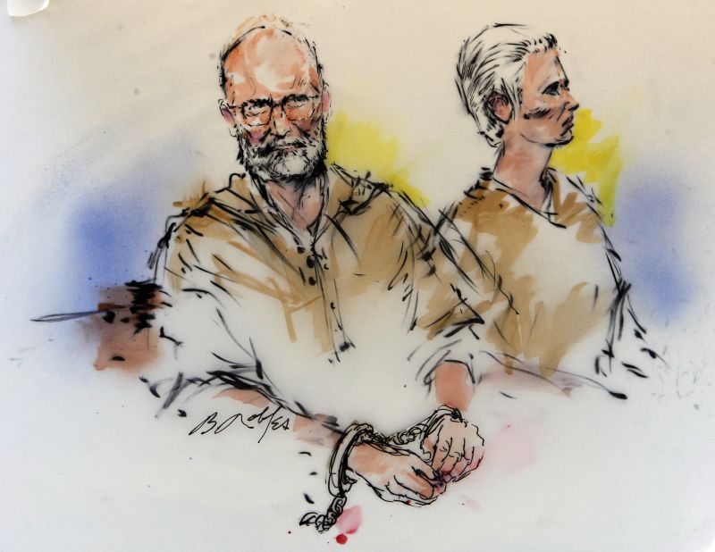 Bulger and Greig are shown during their arraignment in this 2011 courtroom sketch.