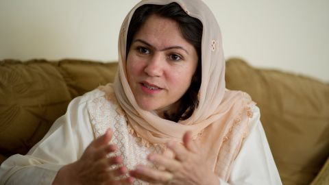 Fawzia Koofi says she copes with the pressure of being a female politician in Afghanistan by spending time with her daughters. She's seen here in May 2012.
