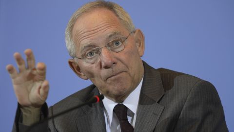 File photo of German Finance Minister Wolfgang Schäuble.