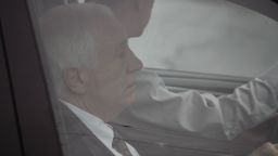 Former Penn State assistant football coach Jerry Sandusky arrives at court on Tuesday, June 12, 2012 where he faces several criminal accounts of child sexual abuse.