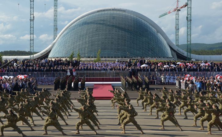 Georgia's new parliament building is being constructed in the country's second-largest city of Kutaisi. The president, Mikhail Saakashvili has claimed the $83 million project is a symbol of the country's future. 