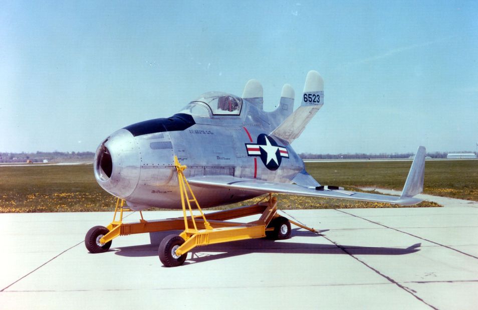 The museum also has this bad boy: a McDonnell XF-85 Goblin, which was developed in the 1940s to be released from a bomber to defend against attacks by enemy fighter planes. The project was killed in 1949, <a href="http://www.nationalmuseum.af.mil/factsheets/factsheet.asp?id=586" target="_blank" target="_blank">according to the museum</a>.