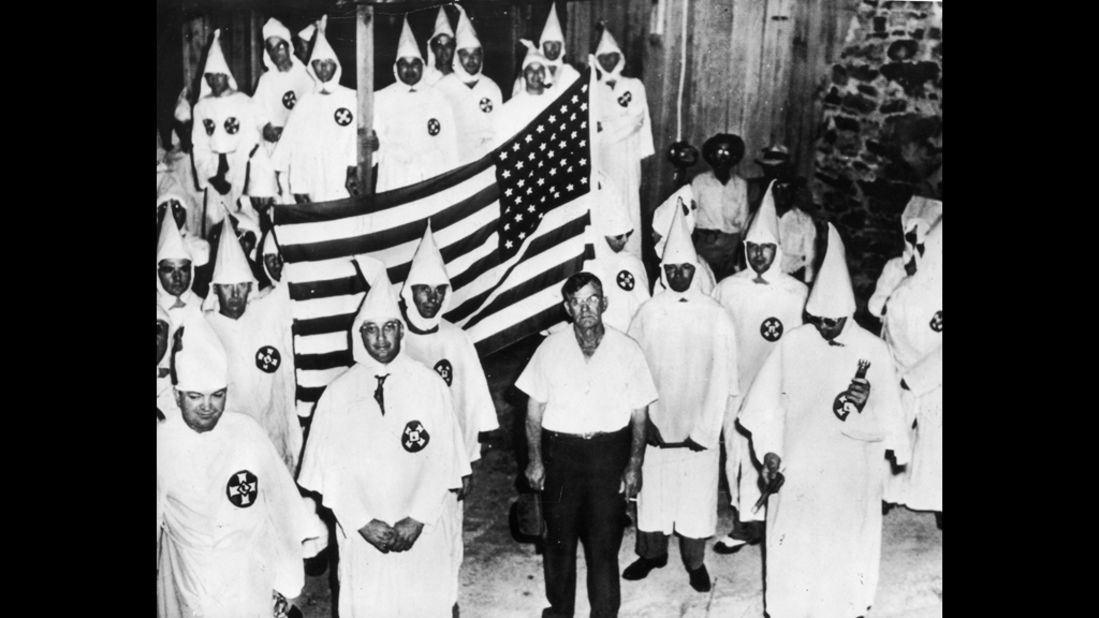A group of 58 Ku Klux Klan members marched through Pell City, Alabama, in 1949 with their faces uncovered, in accordance with a new state law.