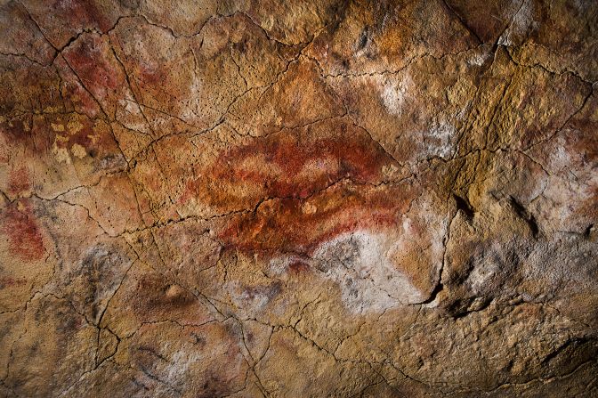 This double "claviform" symbol on the ceiling of the Altamira Cave, in Spain, is at least 35,600 years old. 