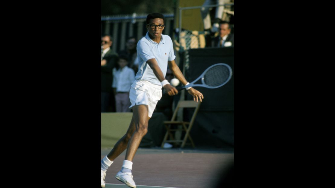 Tennis player Arthur Ashe was a prominent African American tennis player. During his playing career, he won three Grand Slam titles.