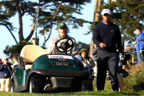 Martin had a practice round with his former Stanford college teammate Tiger Woods ahead of the tournament at San Francisco's Olympic Club. 
