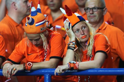 The Dutch fans have had little to cheer about following their team's opening 1-0 defeat against Denmark.