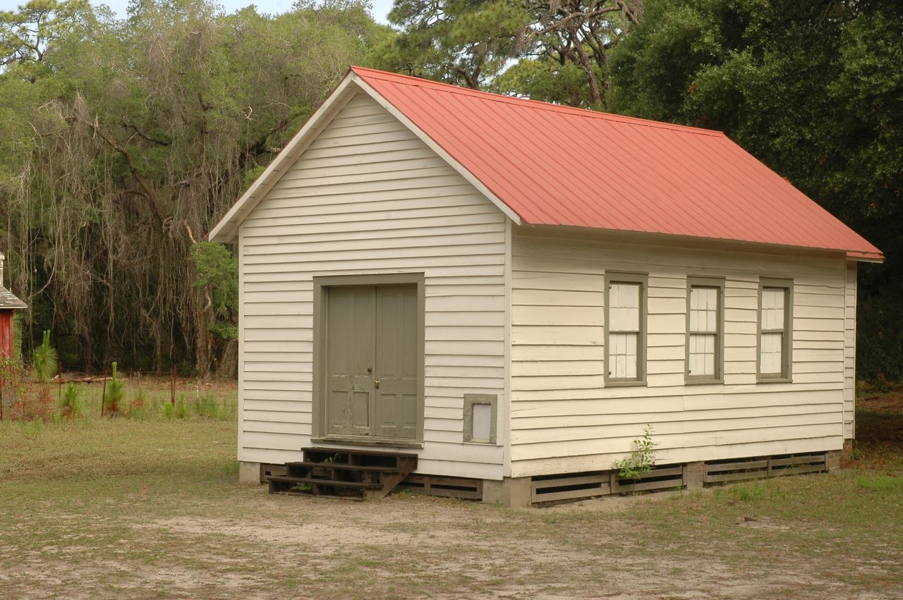 The First African Baptist Church on Cumberland Island was established in 1893 and rebuilt in the 1930s.