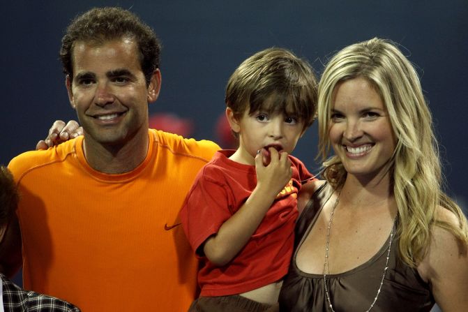 He might be one of the game's greats but Sampras sometimes struggles to make his voice heard at home with his sons Ryan (pictured here in 2009) and Christian. "These kids just don't listen to me! You know I tell them something to do and they do the complete opposite. It's tough being a parent these days."