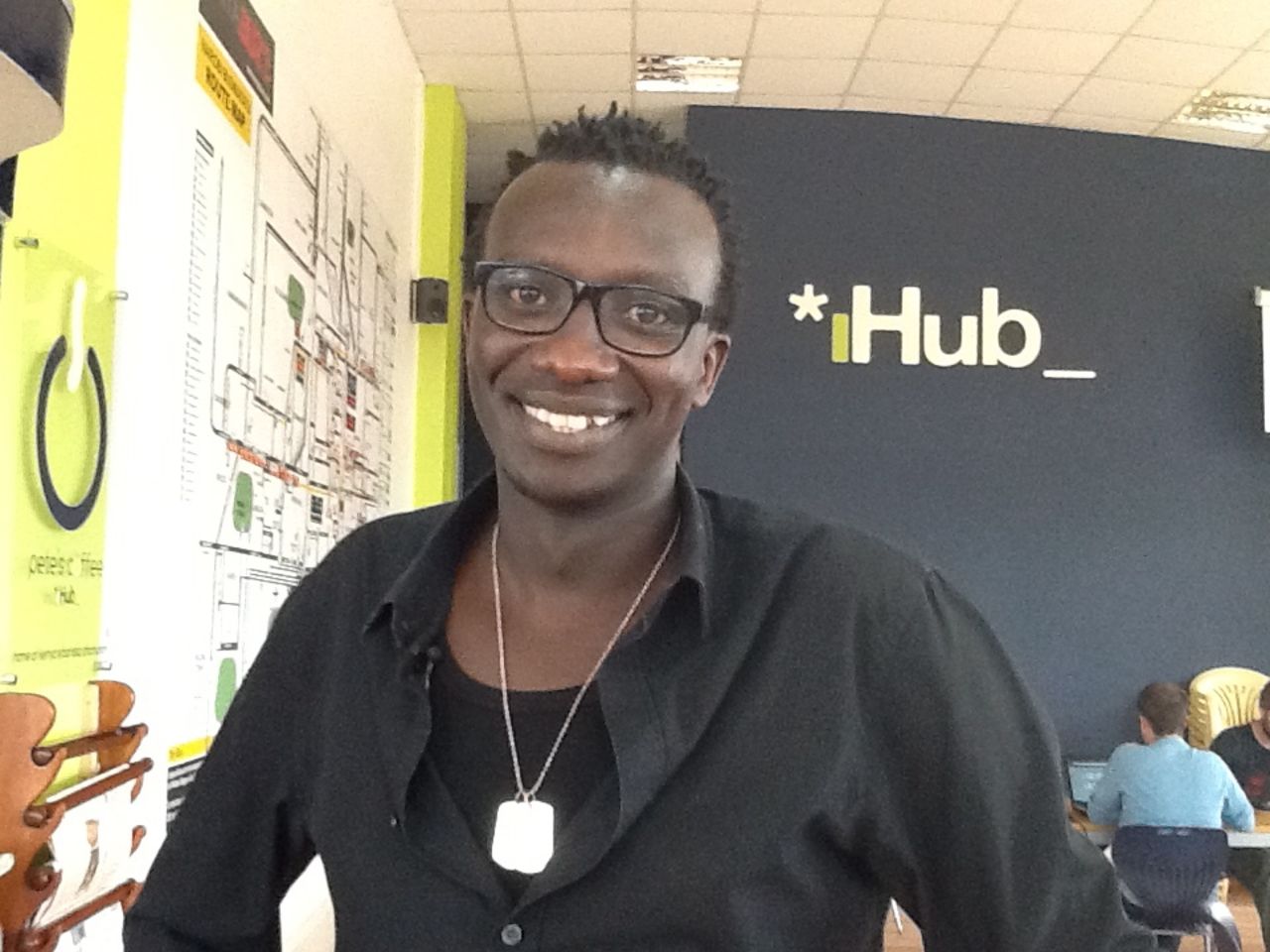Tosh Juma manages the iHub, which is described by its founders as "an open space for the tech community in Kenya with great ideas that will lead to development of new technologies in Kenya."