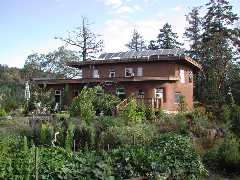 Partially-certified by the LBC -- This sustainable home in Victoria, Canada, uses earthen architecture made of cob (clay, sand and straw). 