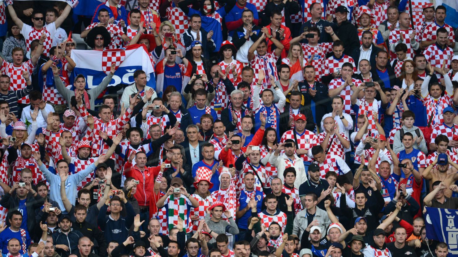 Croatia supporters at the Euro 2012 match against Italy in Poznan on June 14.