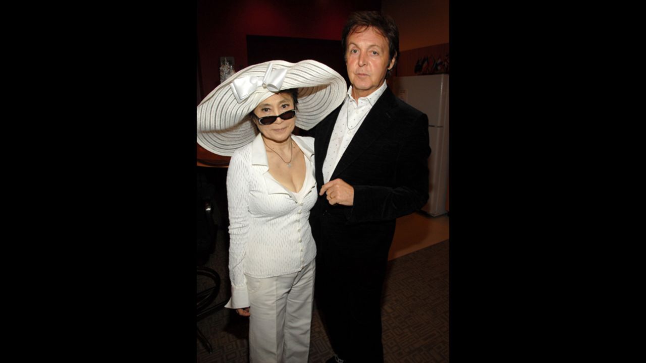In 2006, Yoko Ono and McCartney attend  "LOVE," a Beatles-inspired performance by Cirque du Soleil in Las Vegas.