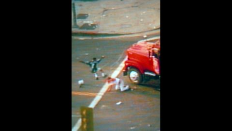 A news helicopter captures video of the beating of Reginald Denny, a white truck driver, after he was pulled from his vehicle. Gov. Pete Wilson declares a state of emergency and calls in National Guard troops.