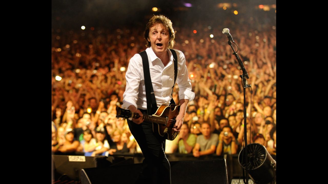 McCartney performs at the 2009 Coachella Music and Arts Festival in Palm Desert, California.