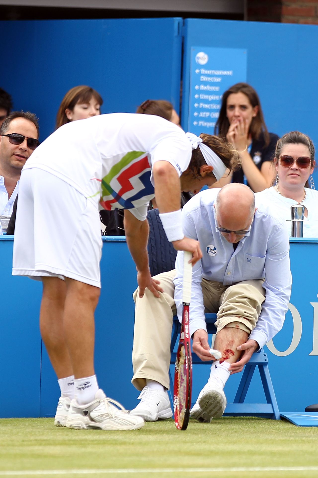 David Nalbandian was disqualified from the Queen's Club final on Sunday for inadvertently injuring a match official after kicking an advertising board. But the Argentine is not the first tennis star to lose their cool on court...