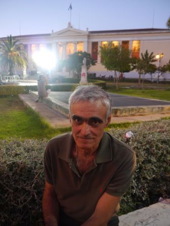 Nicos Theodorous at the Syriza supporters rally on June 17, 2012. He did not vote but says he supports "all Greek people."