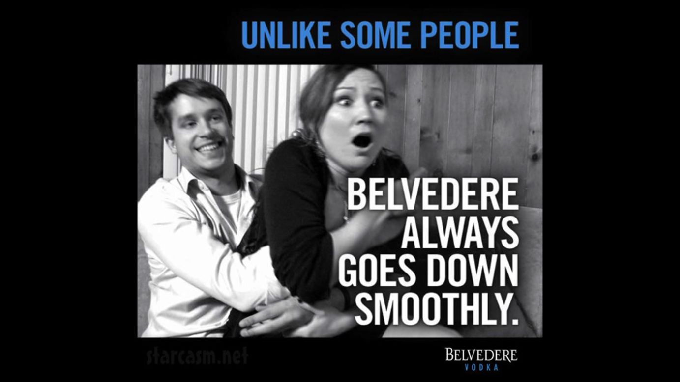 In March 2012, Belvedere Vodka posted a controversial ad on its Facebook page that many felt implied rape. Belvedere's senior vice president of marketing <a href="http://www.cnn.com/2012/03/25/showbiz/vodka-ad-controversy/">posted an apology,</a> saying the ad also offended "the people who work here at Belvedere."