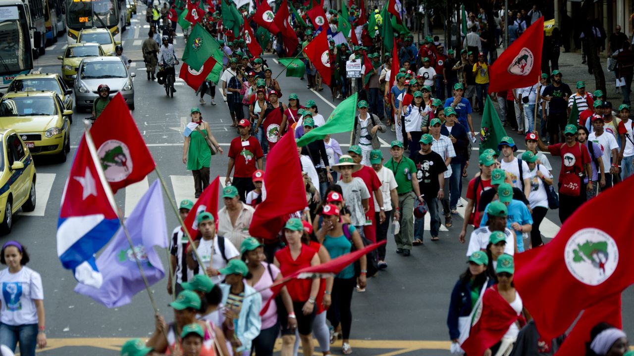 People march to protest violence against women this week in Rio de Janeiro ahead of the U.N. Earth Summit, or  Rio+20.