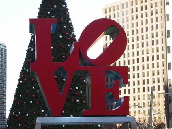 What's more appropriate than a love sculpture for the City of Brotherly Love? Bob Malin took this photo of the popular LOVE sculpture at John F. Kennedy Plaza, also known as Love Park, over the holidays. 