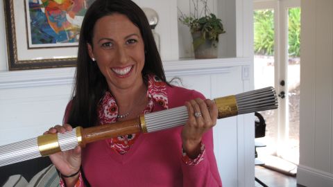 Janet Evans, who carried the torch at the 1996 Olympics, hopes to swim at the London Games