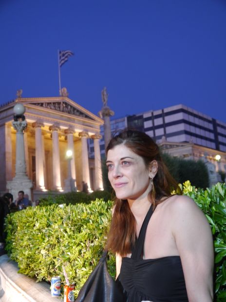 Eliana Voutsadakis, a 36-year old architect, at the Syriza supporters rally on June 17, 2012. She said the result was an "enormous success" and believes Alexis Tsipras will become prime minister in the next few years